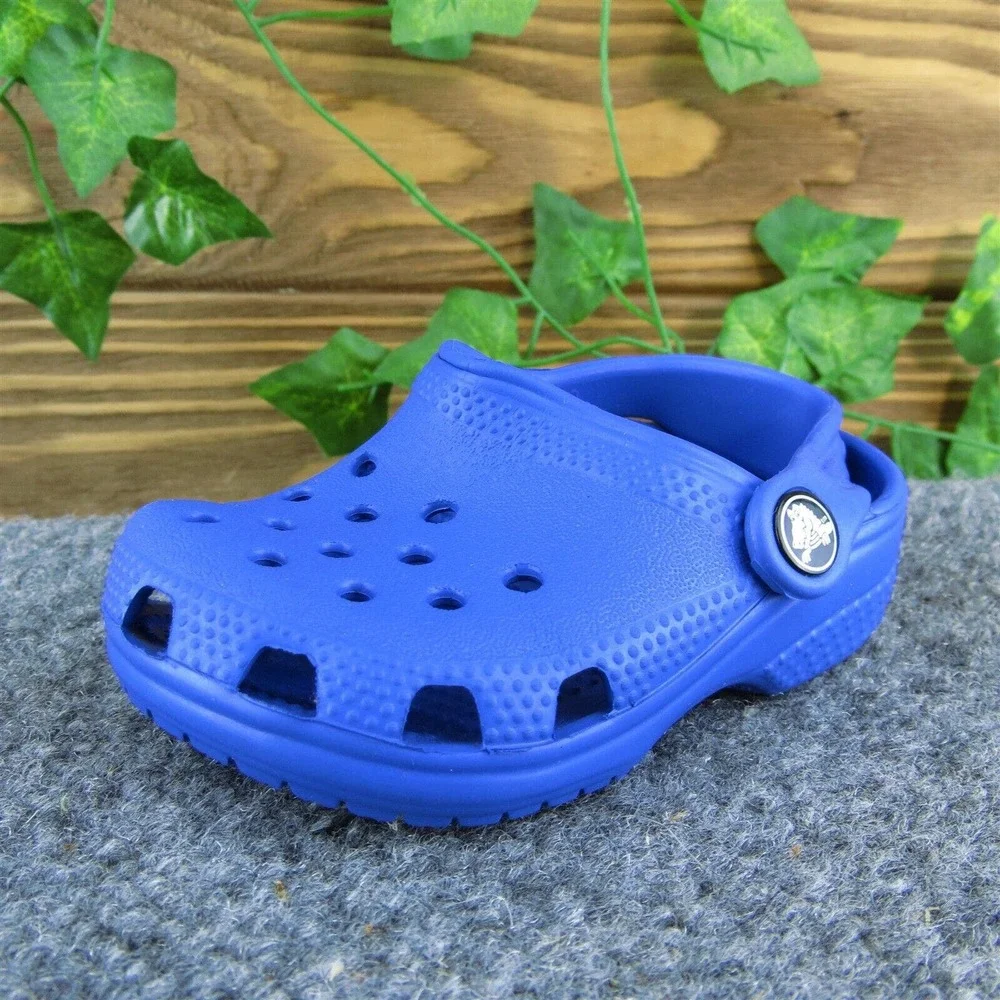 Crocs Unisex‎ Fisherman Shoes Blue Synthetic Slip On Size T 2-3 Medium